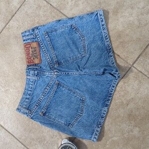 Vintage Bongo Distressed Blue Jean Shorts in Light Wash
